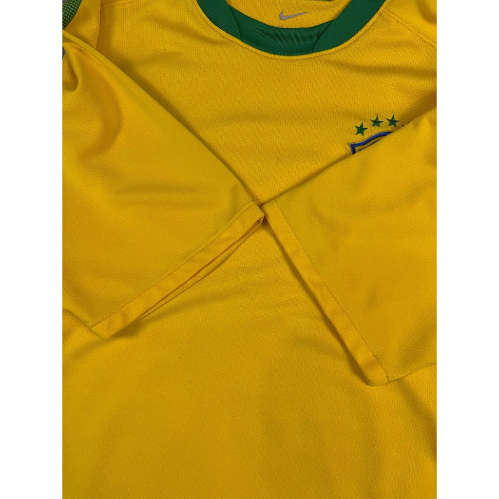 Nike Brazil National Team Embroidered Soccer Jersey Size Large