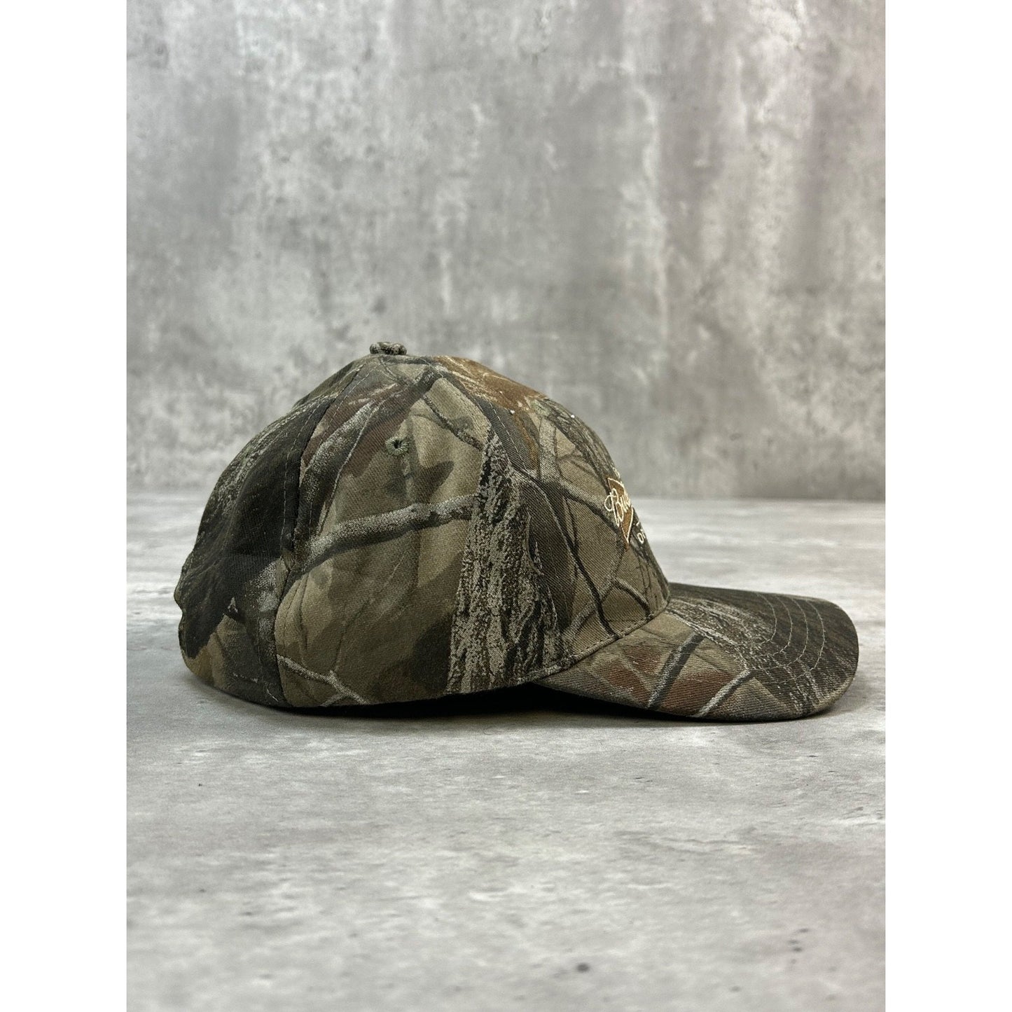 Vintage Budweiser Outdoors Embroidered Tree Camo Hunting Strapback Hat OSFA