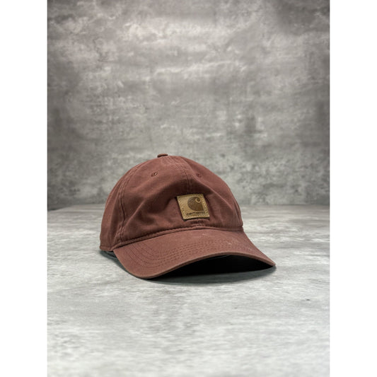 Carhartt Embroidered Patch Workwear Snapback Hat OSFA Maroon
