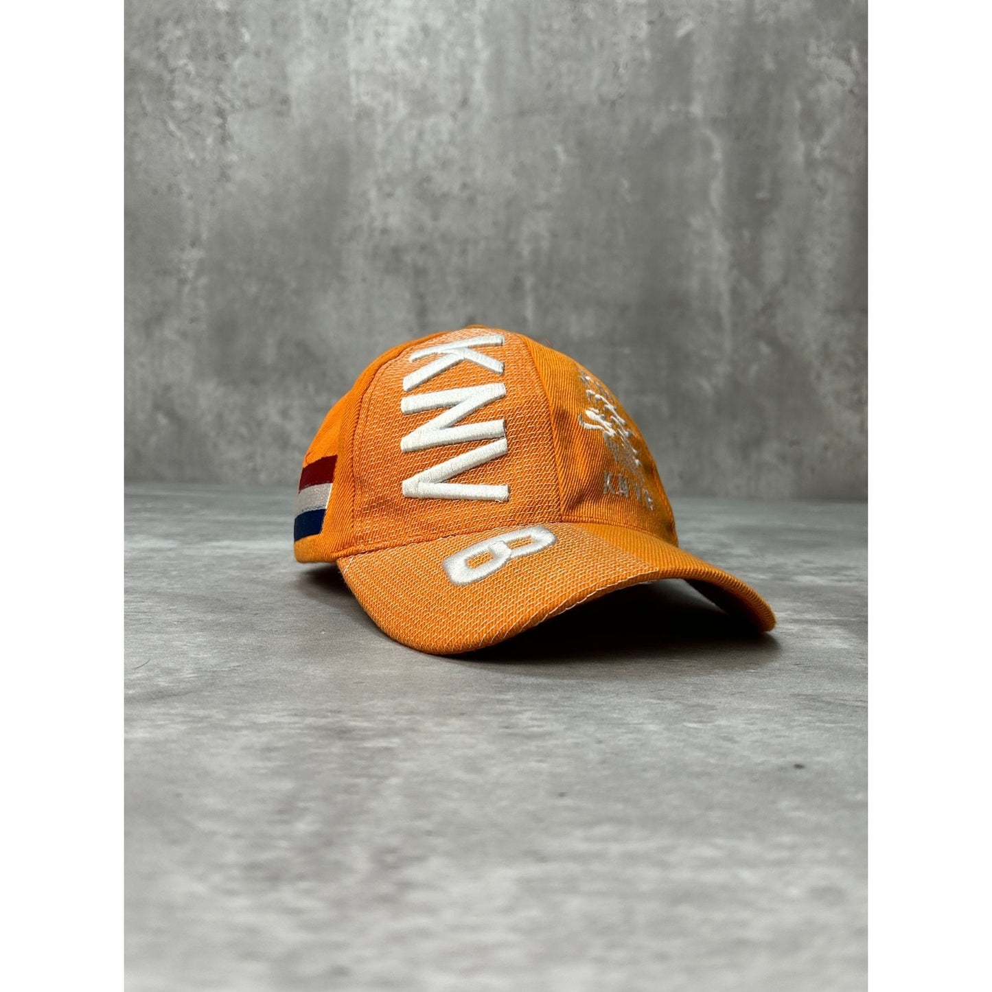 Vintage Netherlands KNVB Embroidered Crest Spellout Soccer Strapback Hat OSFA