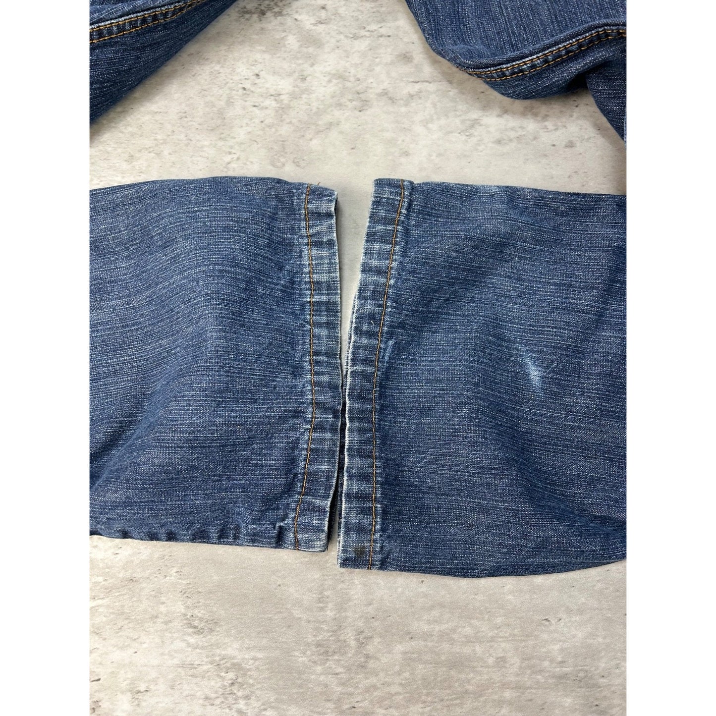 Vintage Y2K Roca Wear Embroidered Pockets Dark Wash Denim Pants Size 35