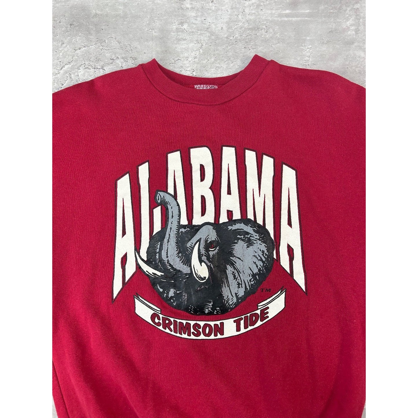Vintage 90s Alabama Crimson Tide NCAA Spellout Graphic Sweatshirt Size Large