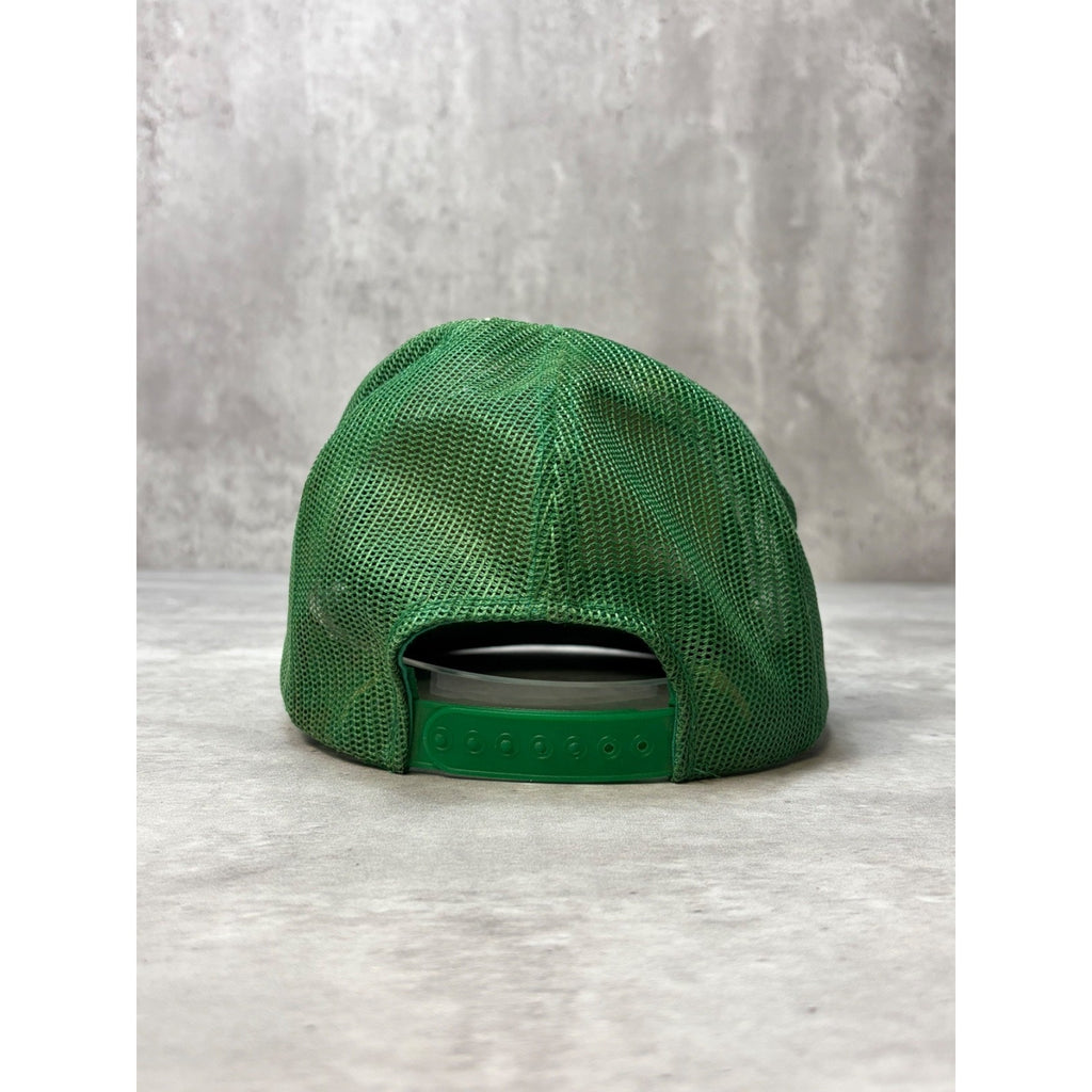 Vintage 80s Beaver Lumber Embroidered Patch Trucker Snapback Hat OSFA