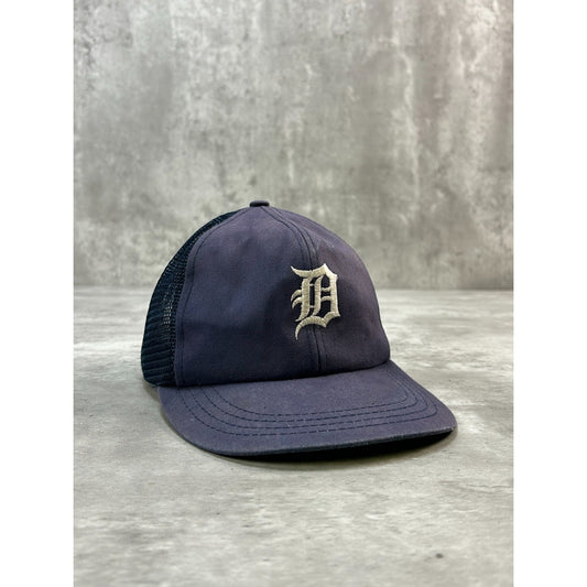 Vintage 80s/90s Detroit Tigers MLB Embroidered Logo Trucker Snapback Hat OSFA