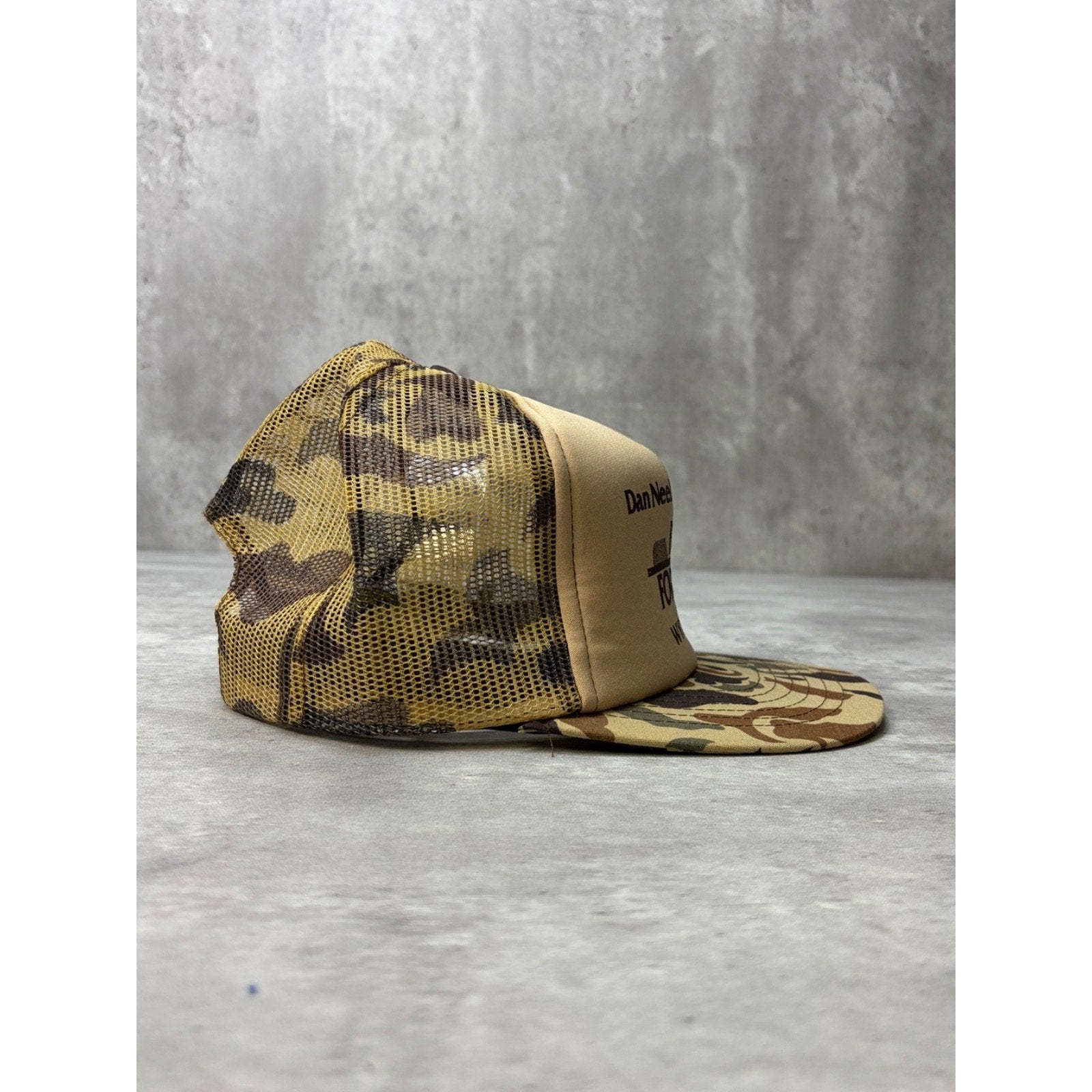 Vintage 80s Bow For It Dan Neebe Archery Two Tone Trucker Snapback Hat OSFA