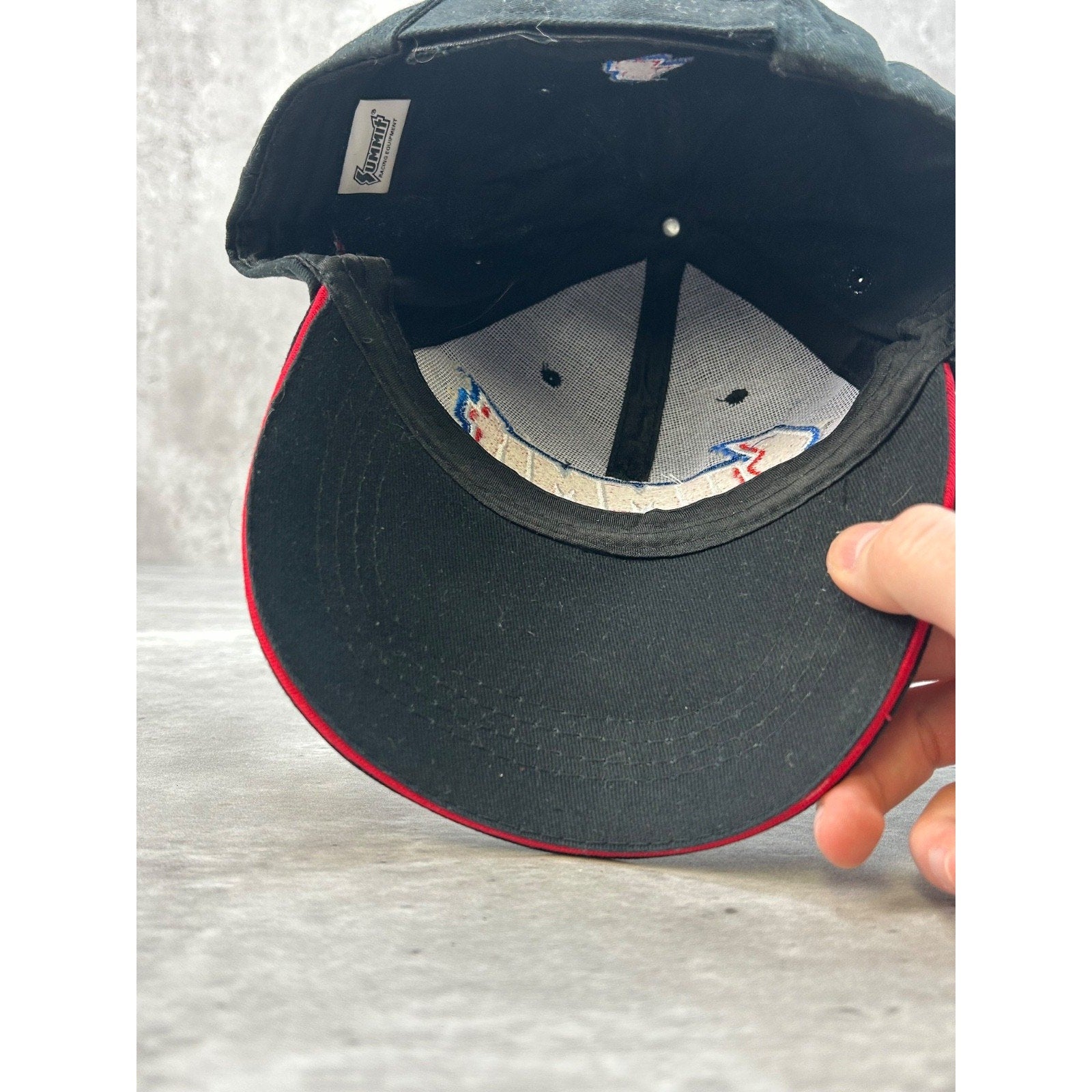 Vintage Summit Racing Equipment Embroidered Spellout Strapback Hat OSFA