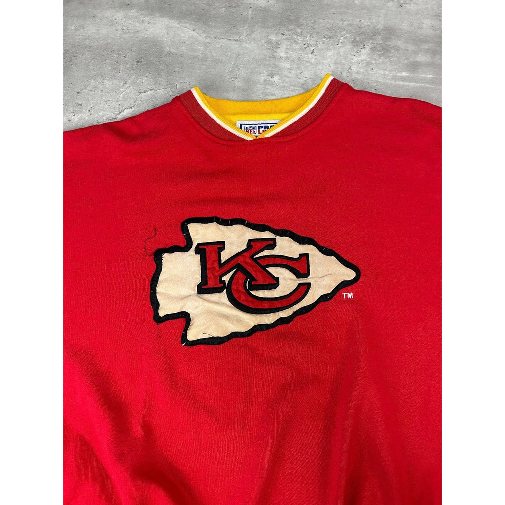 Vintage 90s Kansas City Chiefs NFL Embroidered Logo Starter Sweatshirt Size XL