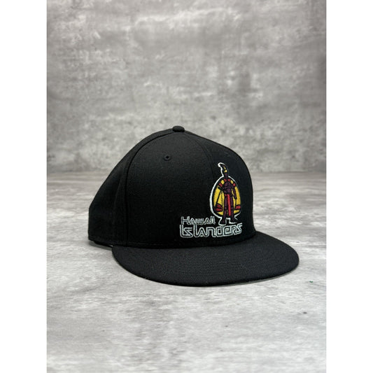 Hawaii Islanders MiLB Embroidered Logo Baseball Fitted Hat 7 1/2 Black