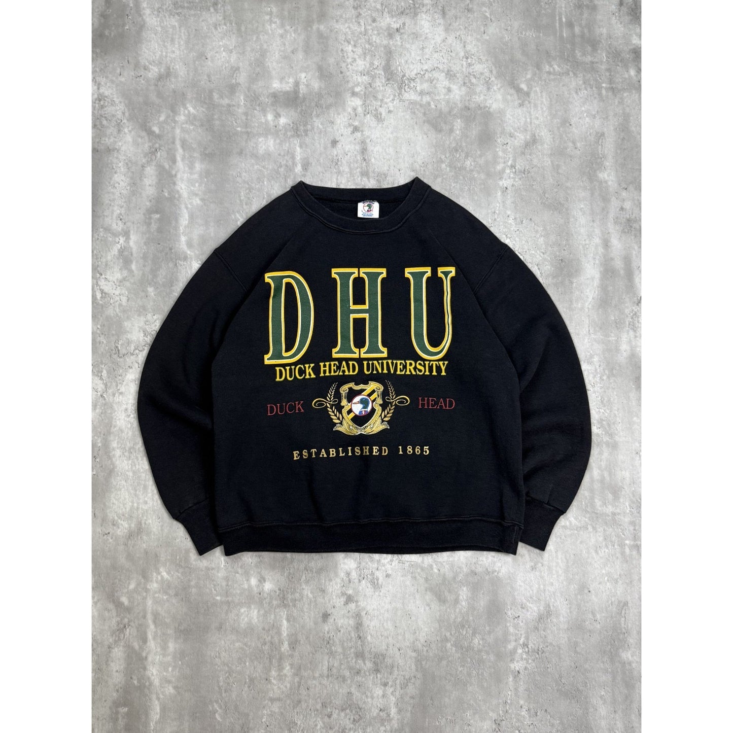 Vintage Duck Head University Collegiate Style Graphic Sweatshirt Size Large