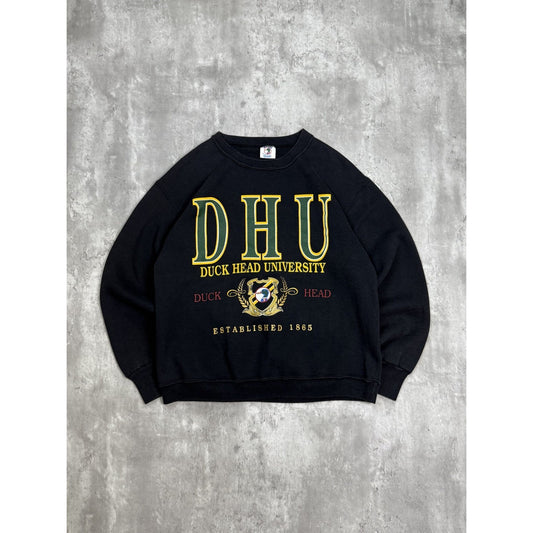 Vintage Duck Head University Collegiate Style Graphic Sweatshirt Size Large