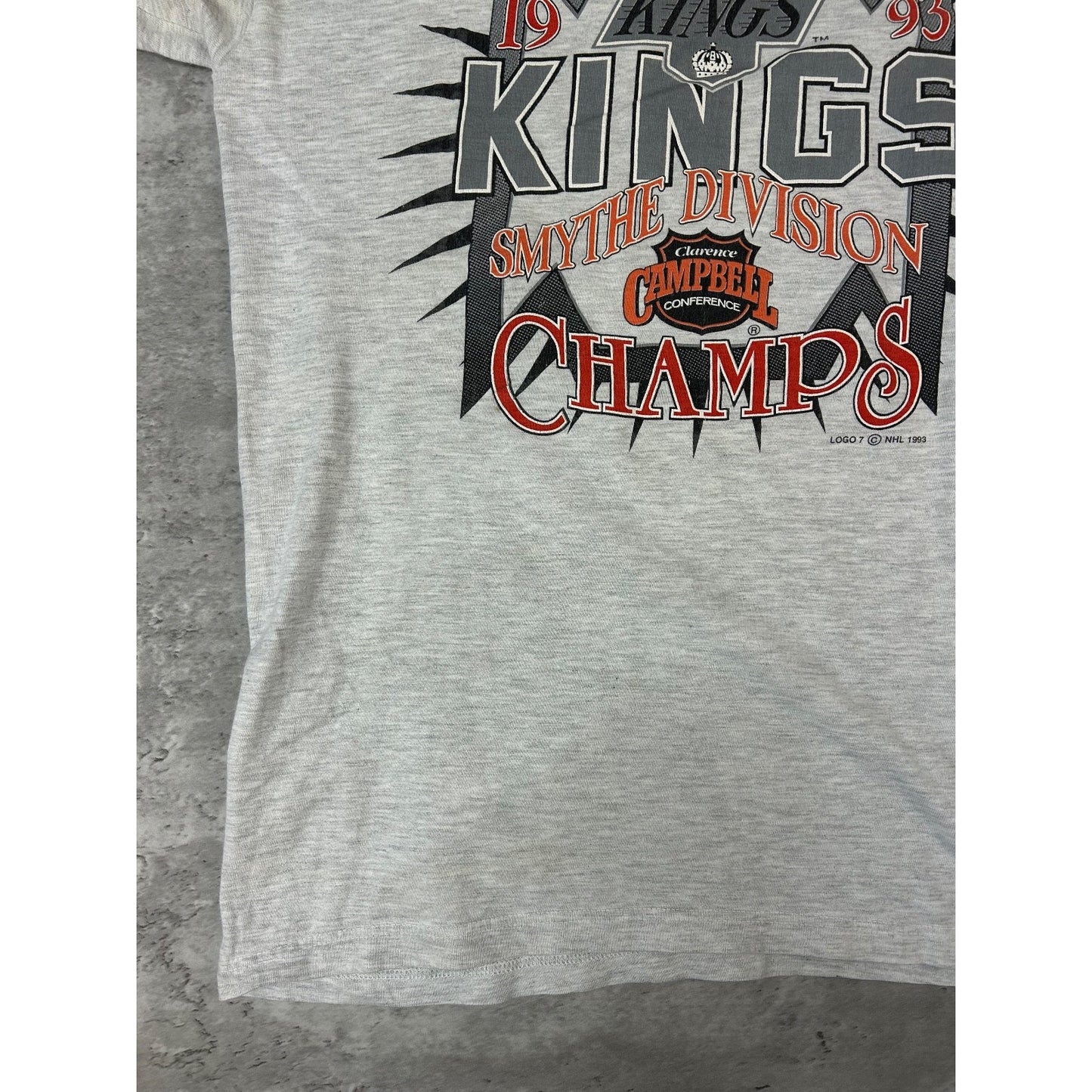 Vintage 1993 Los Angeles Kings NHL Smythe Division Champs T-Shirt Size Medium