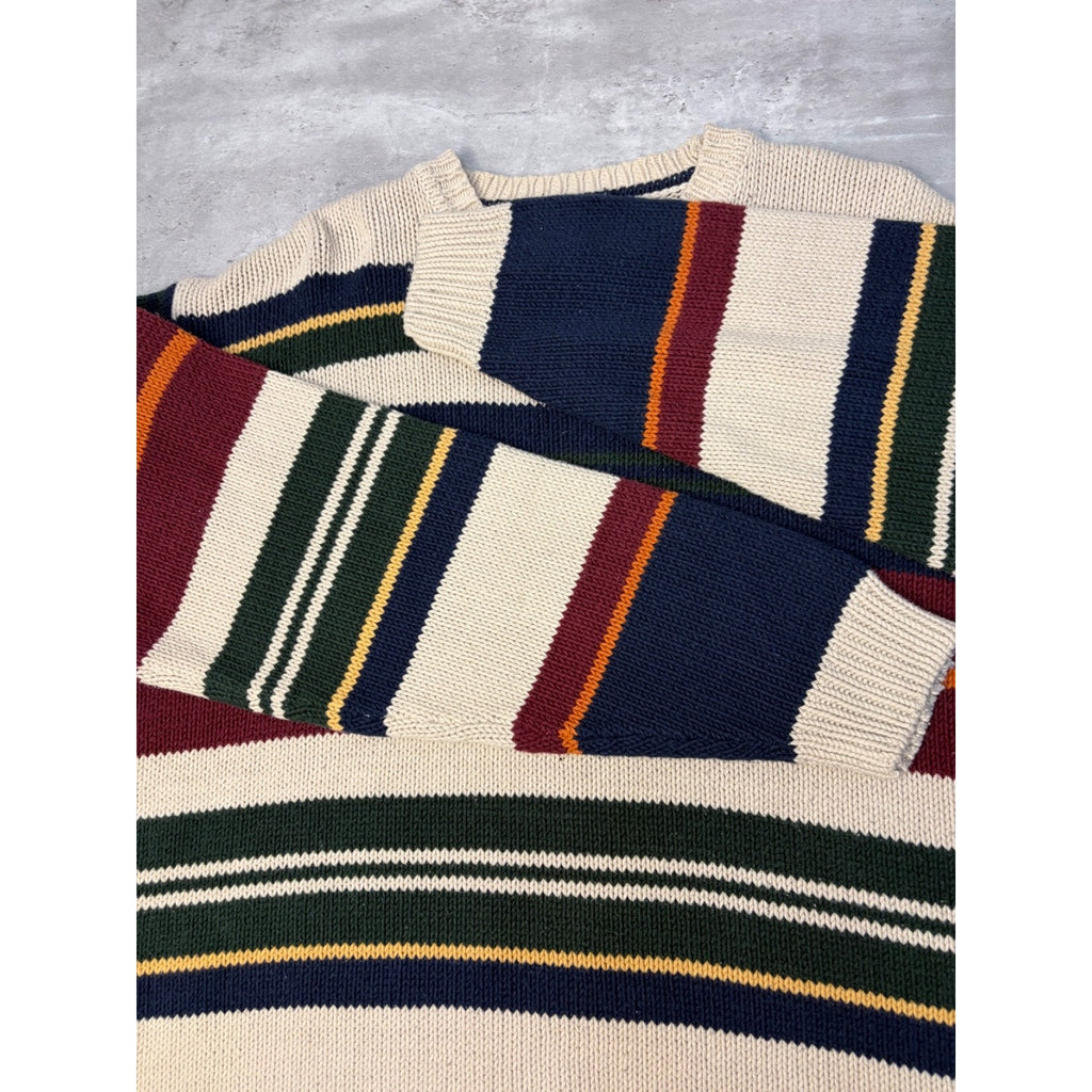 Vintage Dockers Multicolour Stripe Pullover Knit Sweater Size XL