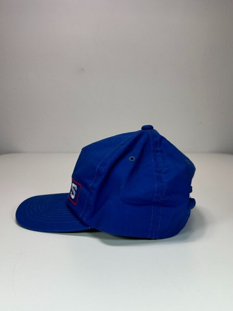 Vintage 90s New York Giants NFL Embroidered Spellout Snapback Hat OSFA Blue