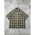 Vintage Canyon Guide Pearl Snap Plaid Cropped Button Up Shirt Size Medium