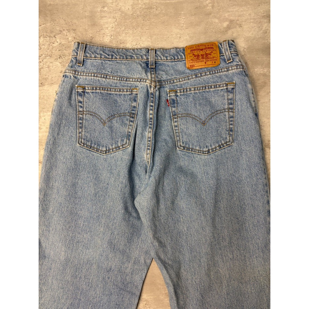 Vintage Womens Levis 550 Red Tab Medium Wash Denim Pants Size 33