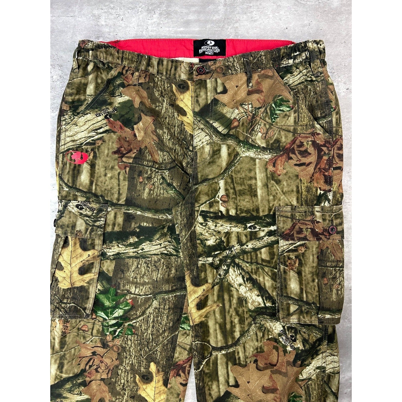 Vintage Womens Mossy Oak Breakup Camo Cargo Hunting Pants Size XL