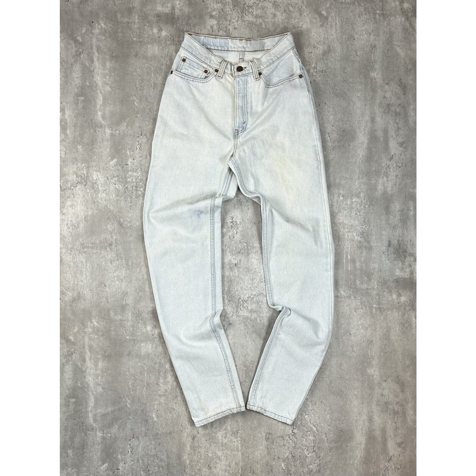 Vintage 90s Levis 512 Red Tab Slim Fit Light Wash Denim Pants Size 26 Blue