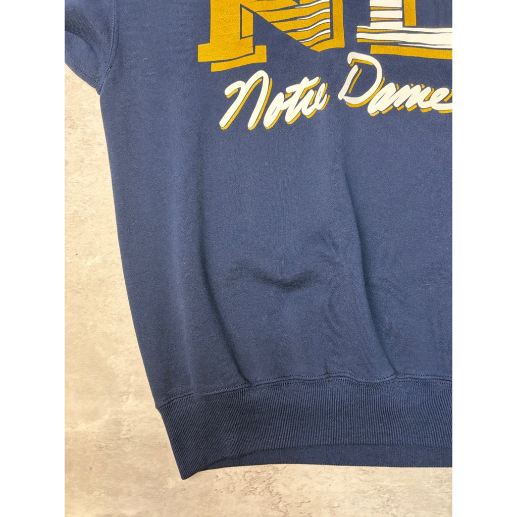 Vintage Notre Dame Fighting Irish NCAA Script Spellout Sweatshirt Size Large