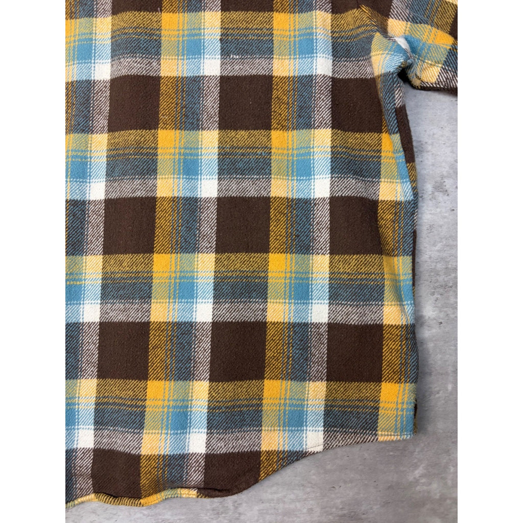 VTG 80s Big Mac Plaid Double Pocket Flannel Long Sleeve Button Up Shirt Size XLT