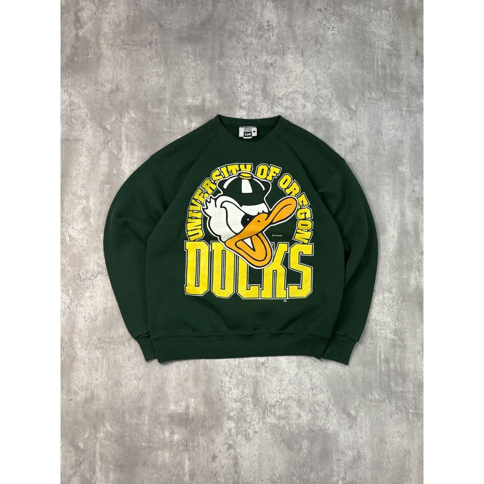 Vintage 90s Oregon Ducks NCAA Donald Duck Collegiate Graphic Sweatshirt Sz Large