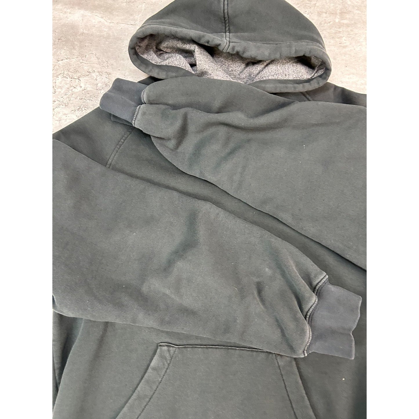 Vintage Nike Embroidered Mini Swoosh Hooded Sweatshirt Size Large Black