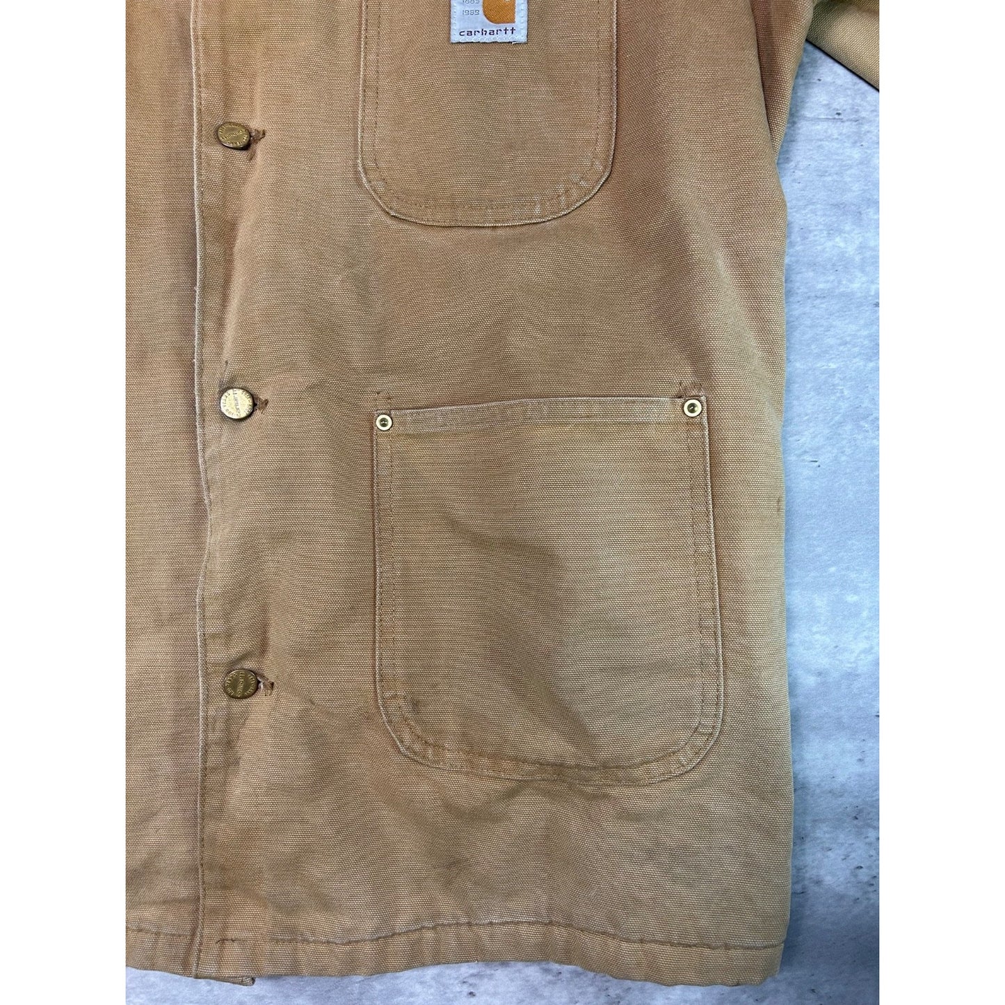 Vintage 1989 Carhartt Blanket Lined 100th Anni Canvas Workwear Chore Jacket XL