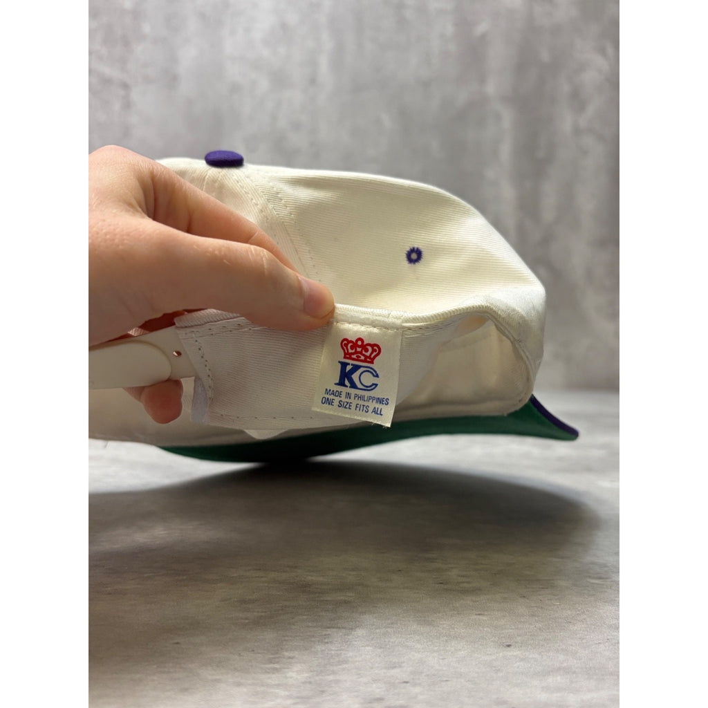 Vintage 90s FedEx Embroidered Logo Two Tone Snapback Hat OSFA