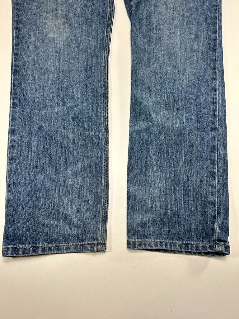 Carhartt Straight Leg Traditional Fit Medium Wash Denim Work Wear Pants Size 34W