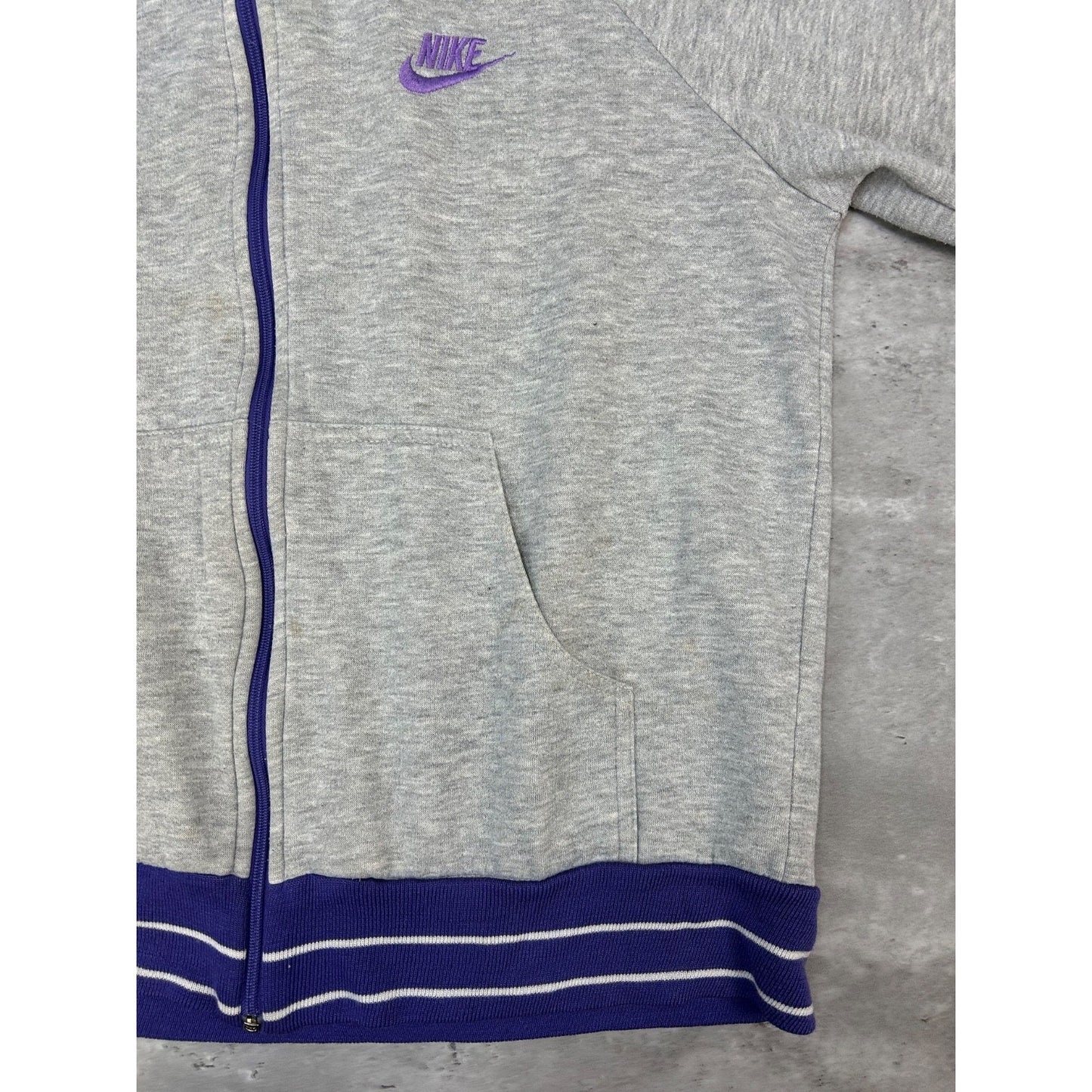 Vintage 80s/90s Nike Embroidered Mini Swoosh Tracksuit Hooded Sweatshirt Large