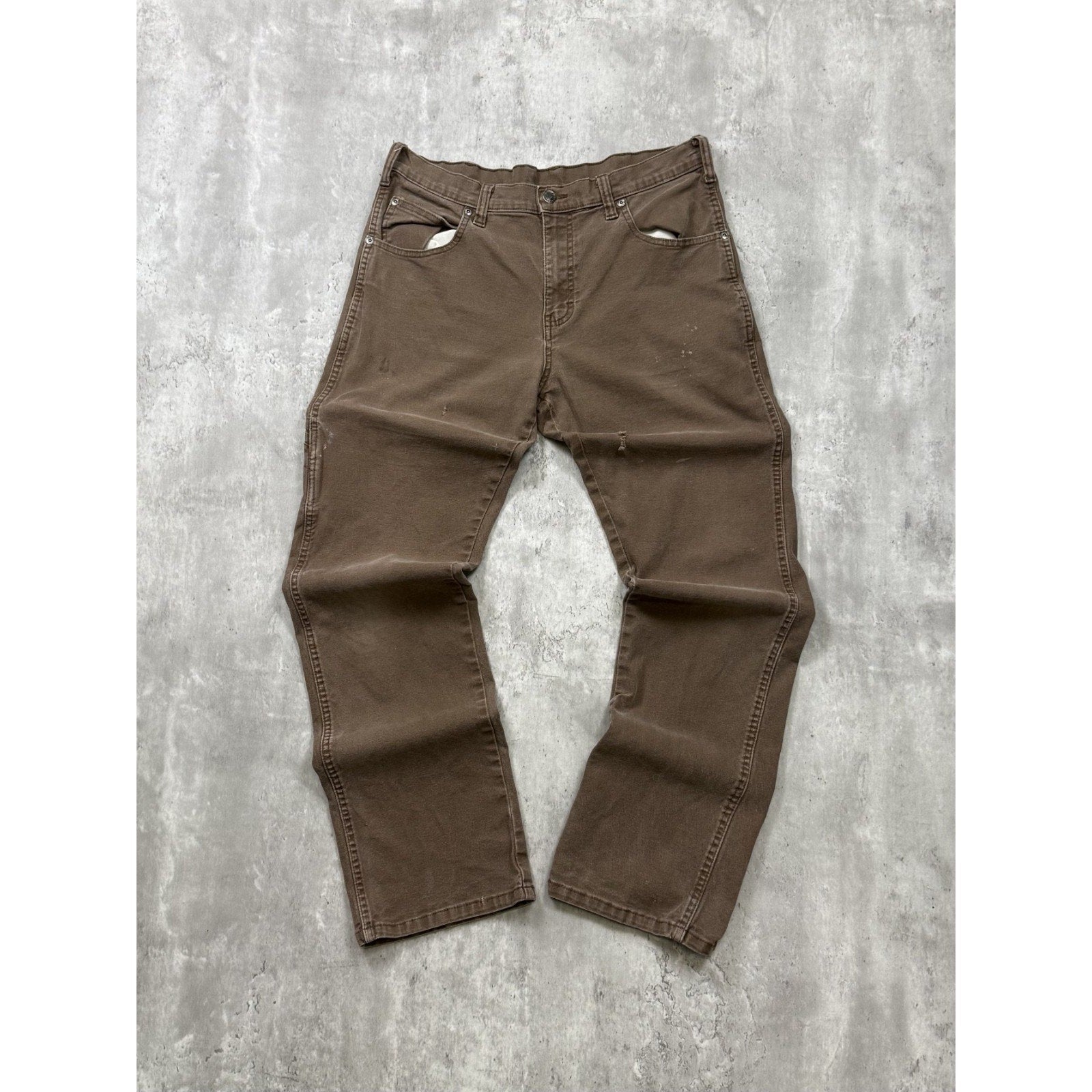 Vintage Dickies Canvas Workwear Brown Carpenter Pants Size 33