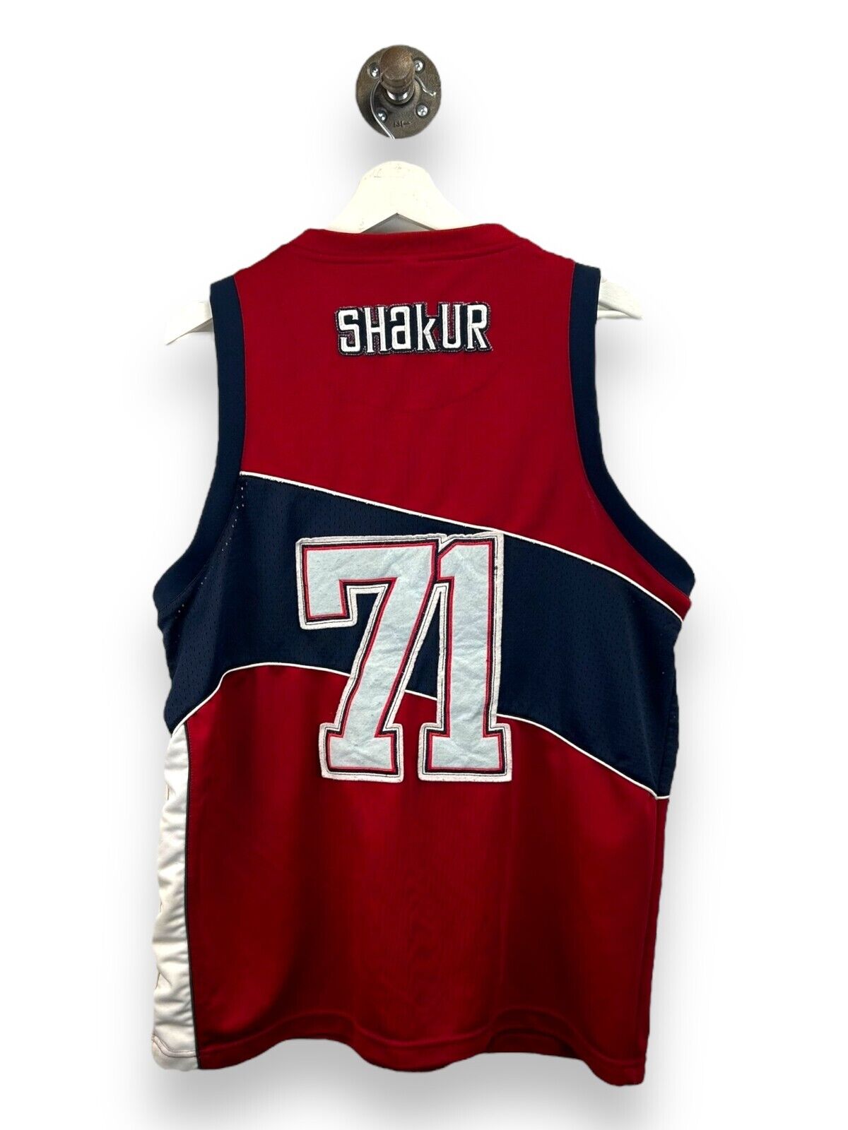 Vintage Tupac Shakur #71 Hip Hop Embroidered Basketball Jersey Size Large