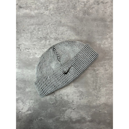 Vintage Nike Embroidered Swoosh Cable Knit Beanie Hat OSFA