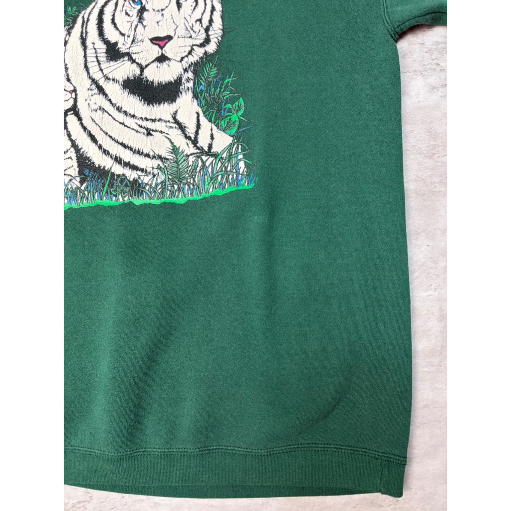 Vintage Las Vegas White Tiger Animal Graphic Nature Sweatshirt Size XL