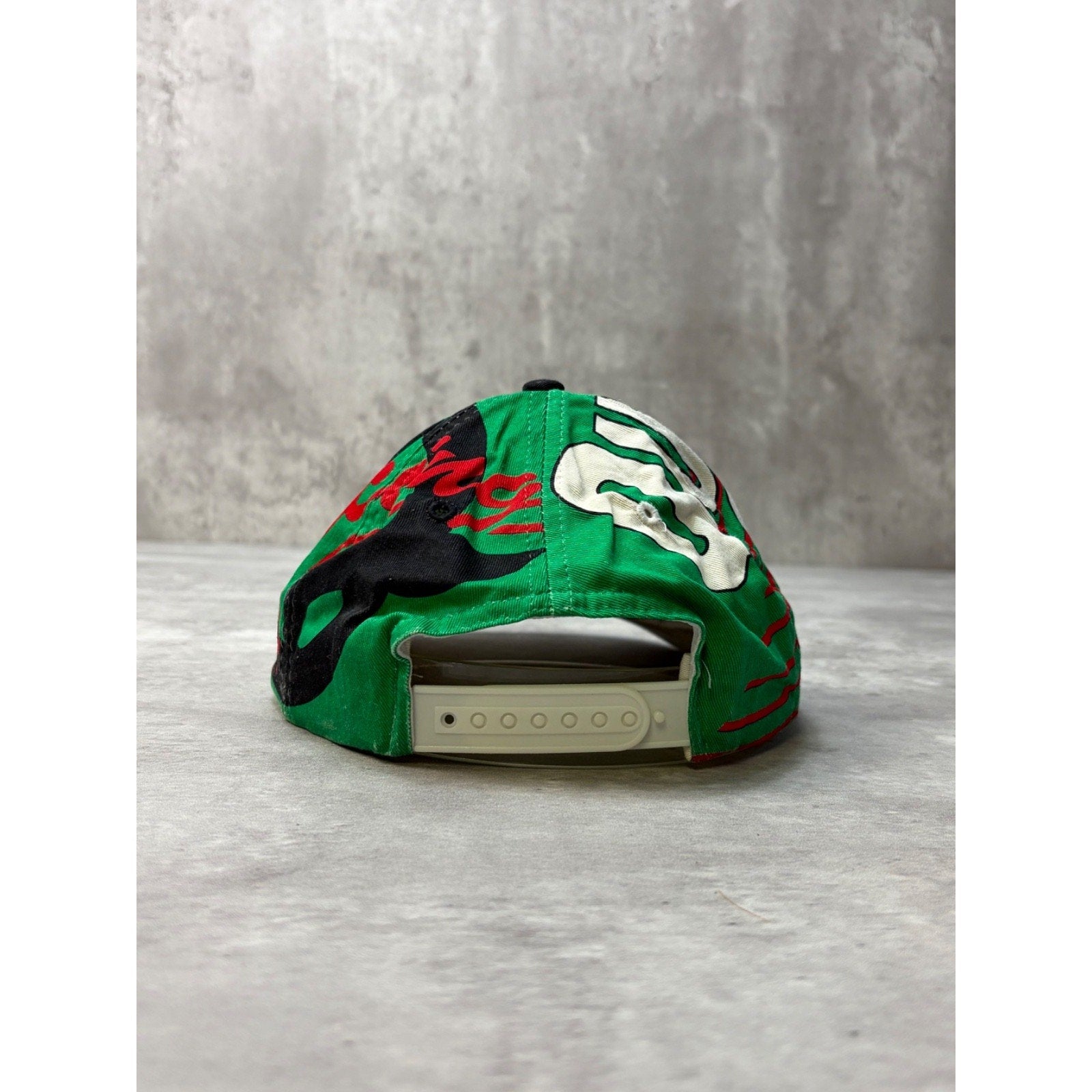 Vintage 90s Nascar Quaker State Racing All Over Print Snapback Hat OSFA