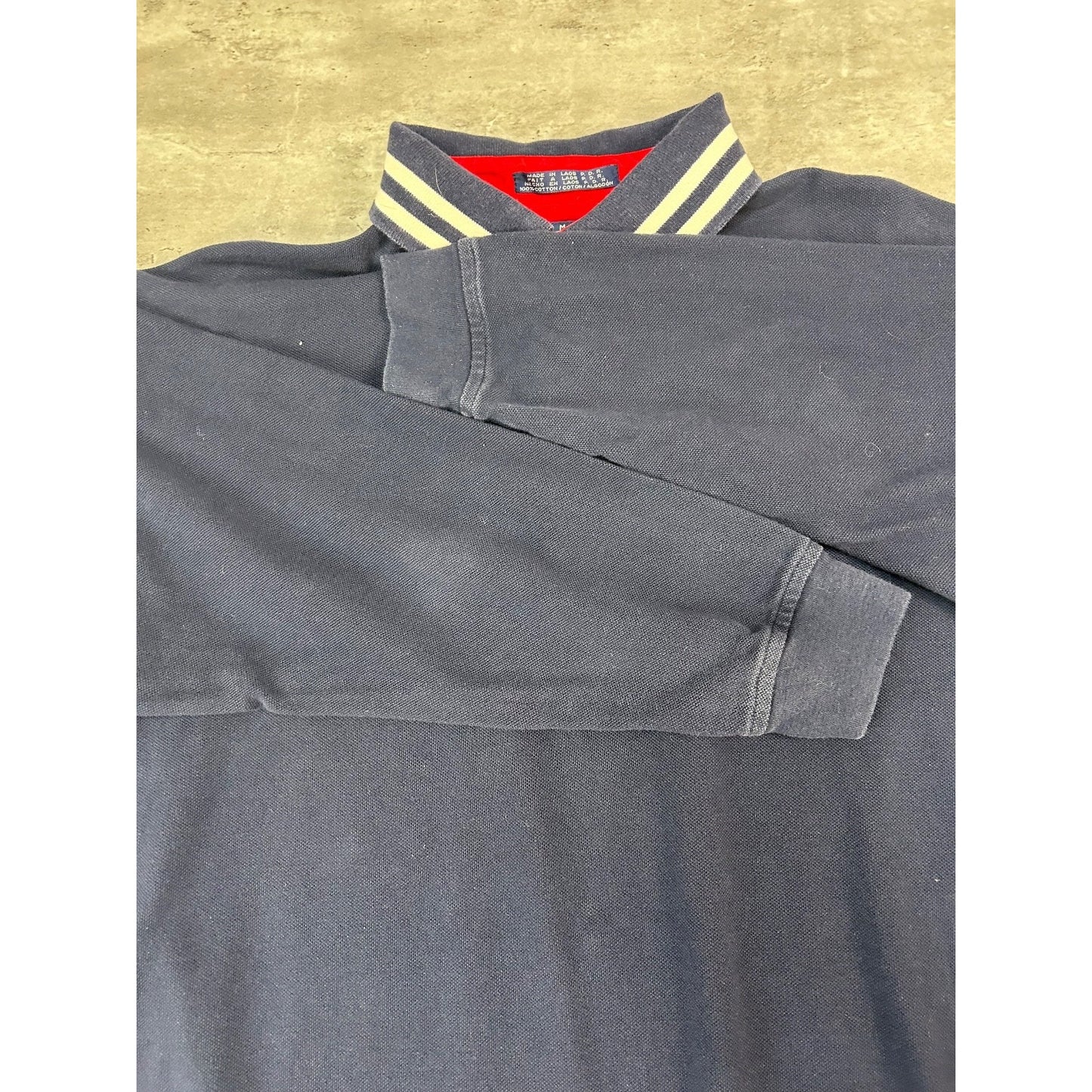 Vintage Tommy Hilfiger Embroidered Flag 1/4 Rugby Button Up Shirt Size XL