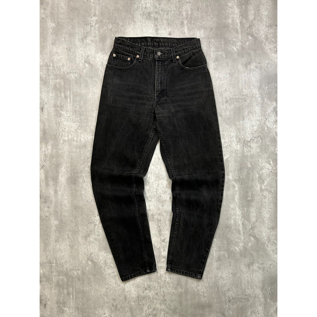 Vintage 90s Levis 550 Red Tab Relaxed Fit Black Denim Pants Size 28