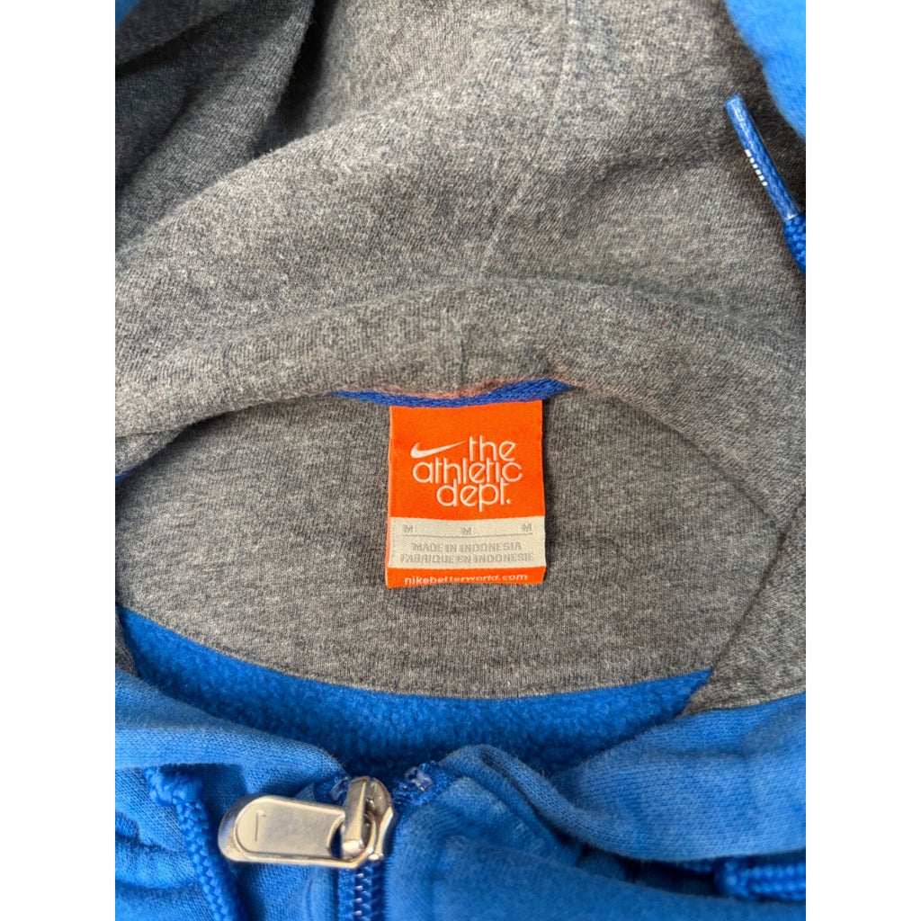 Nike Embroidered Mini Swoosh Full Zip Hooded Sweatshirt Size Medium