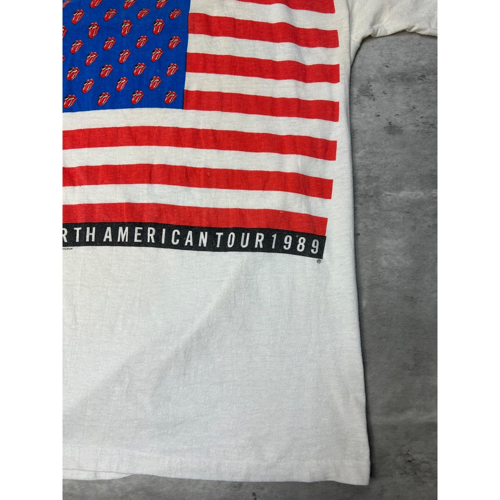 1989 The Rolling Stones North American Tour Rock Music Band T-Shirt Size Medium