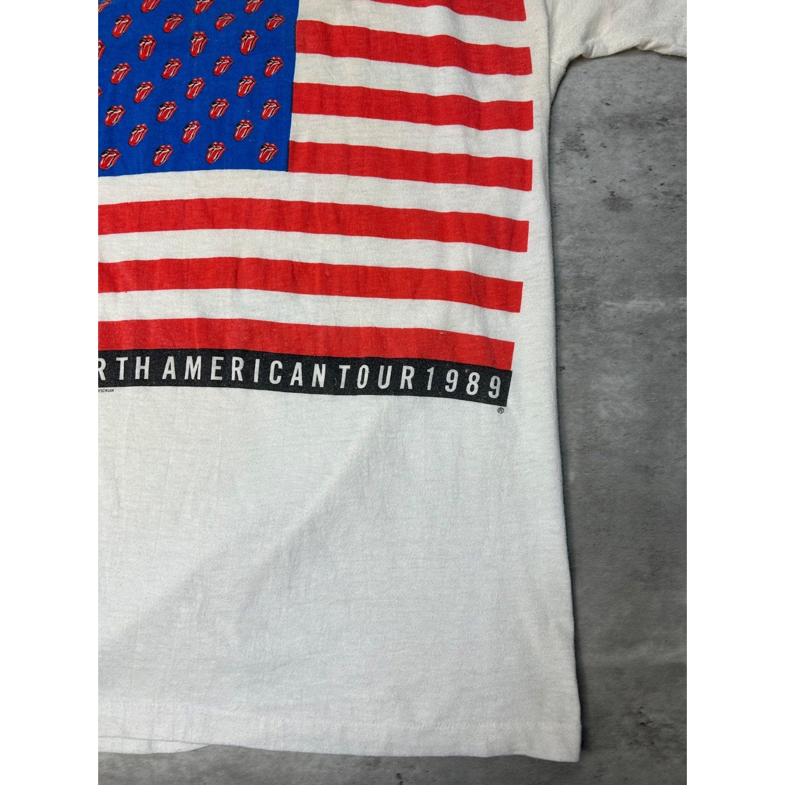 1989 The Rolling Stones North American Tour Rock Music Band T-Shirt Size Medium