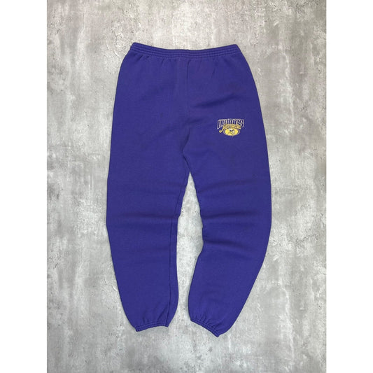Vintage 90s Minnesota Vikings NFL Graphic Spellout Sweat Pants Size Large Purple