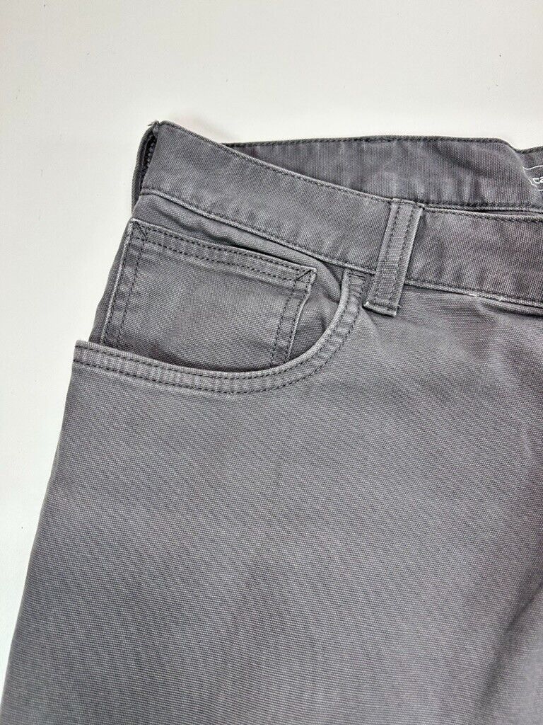 Carhartt Relaxed Fit Canvas Work Wear Five Pocket Pants Size 37W Gray