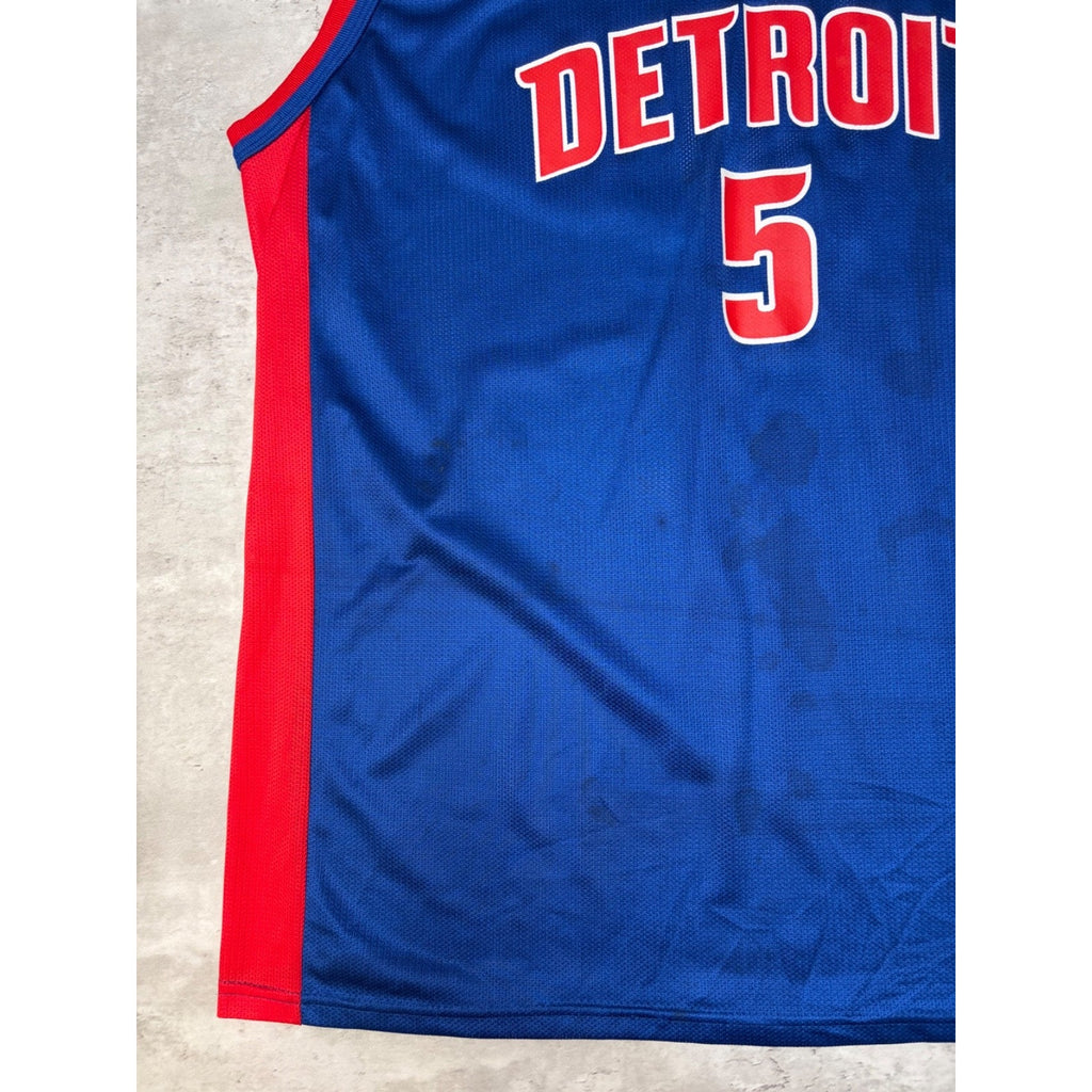 Vintage Rodney White #5 Detroit Pistons NBA Champion Basketball Jersey Size XL
