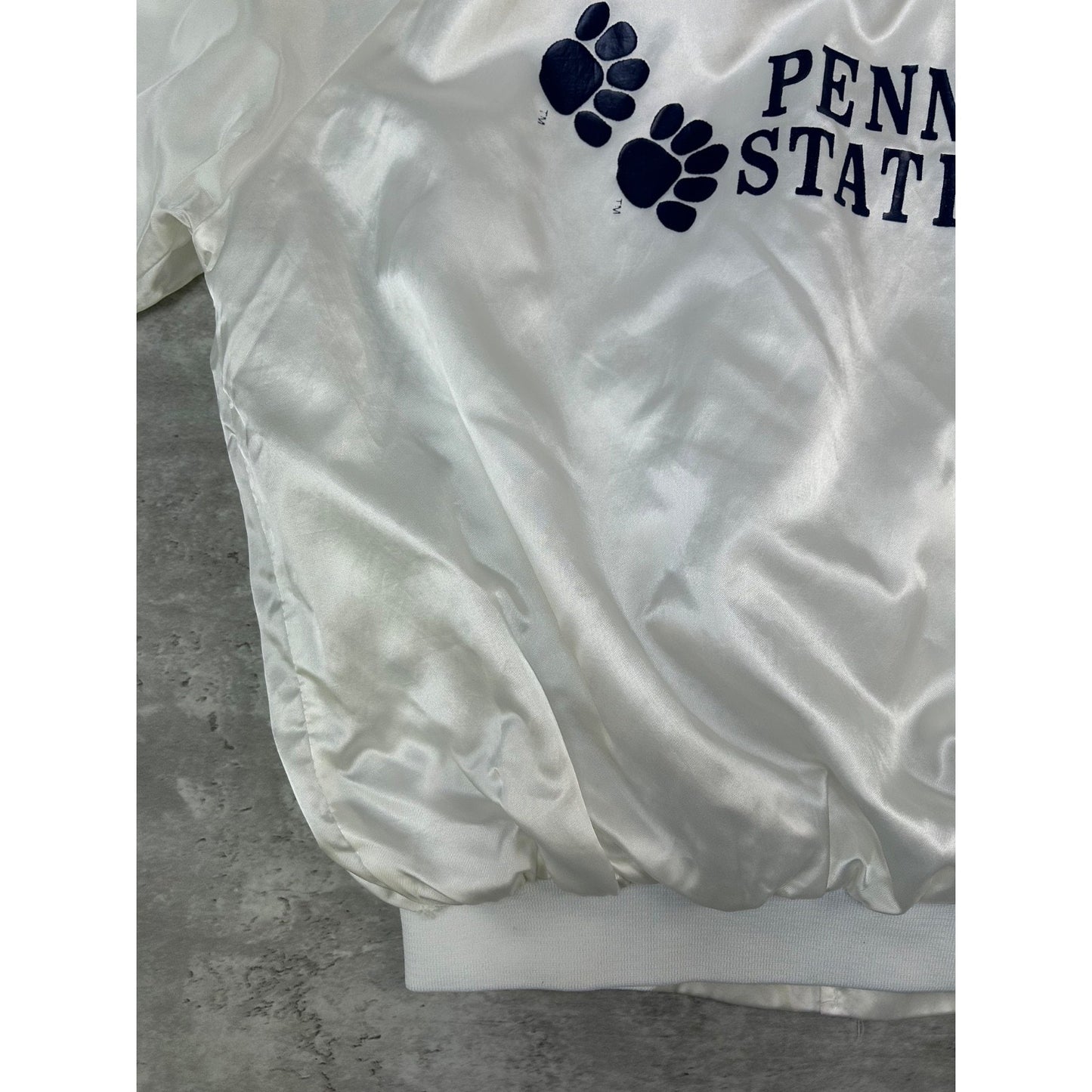Vintage 80s/90s Penn State Nittany Lions NCAA Satin Bomber Jacket Size 2XL
