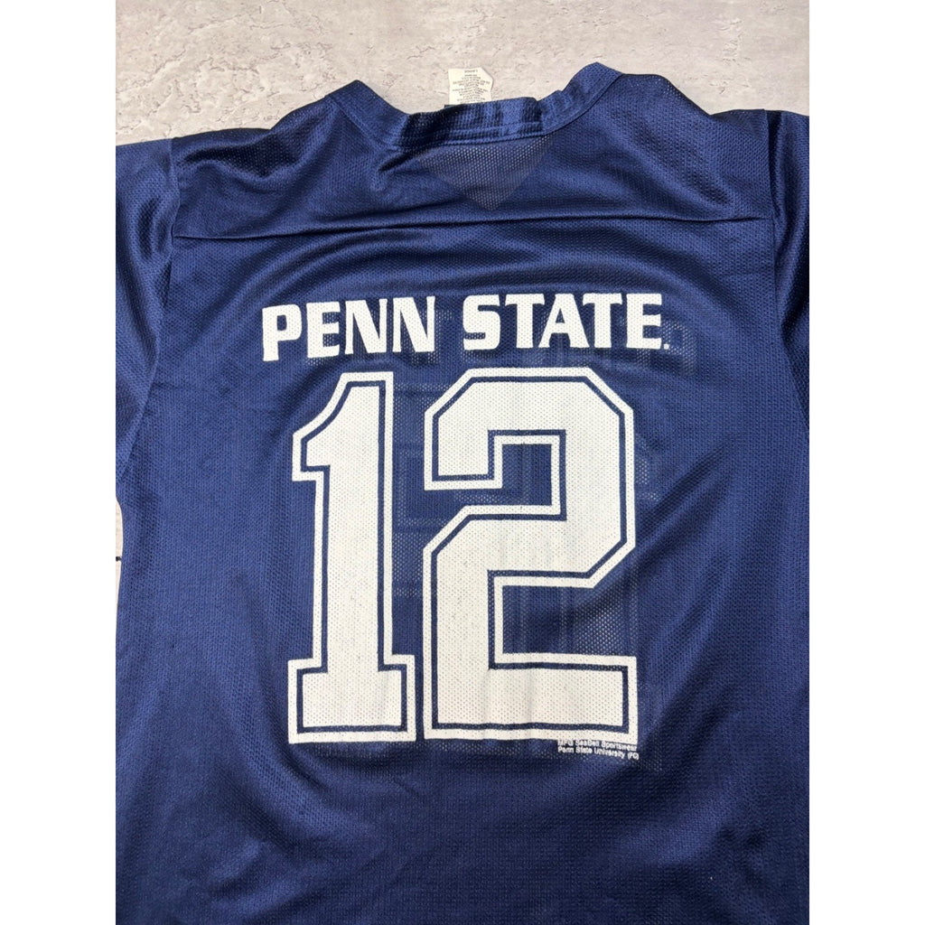 Vintage 90s Penn State Nittany Lions #12 NCAA YOUTH Football Jersey Size Large