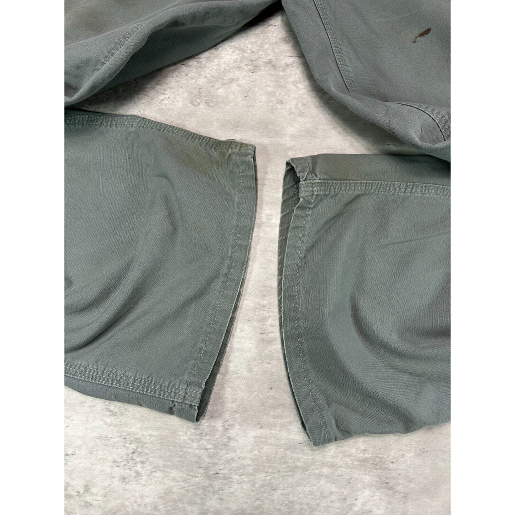 Carhartt Dungaree Fit Canvas Workwear Carpenter Pants Size 39 Gray