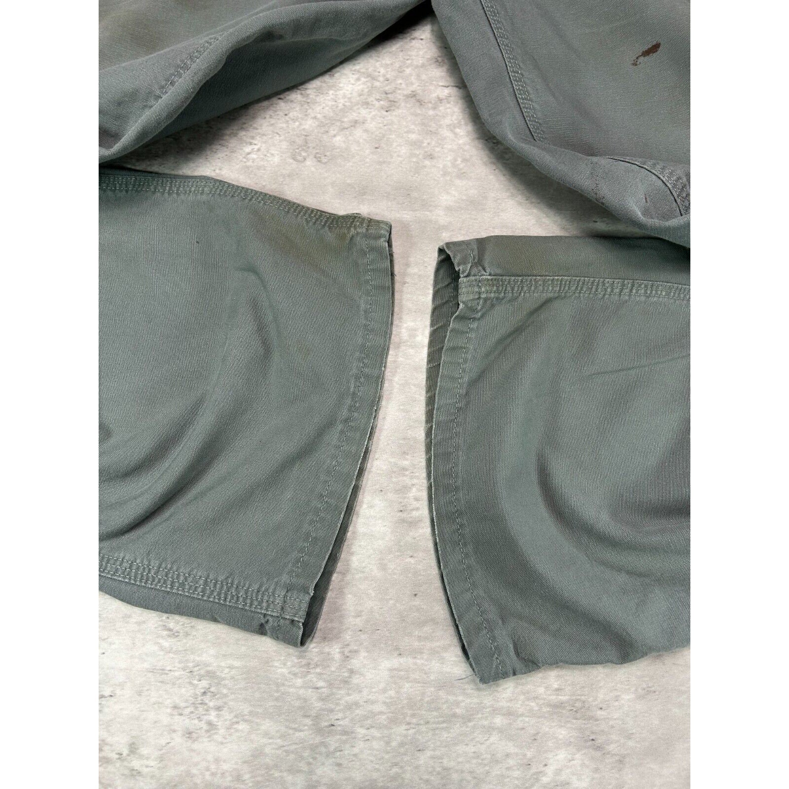 Carhartt Dungaree Fit Canvas Workwear Carpenter Pants Size 39 Gray