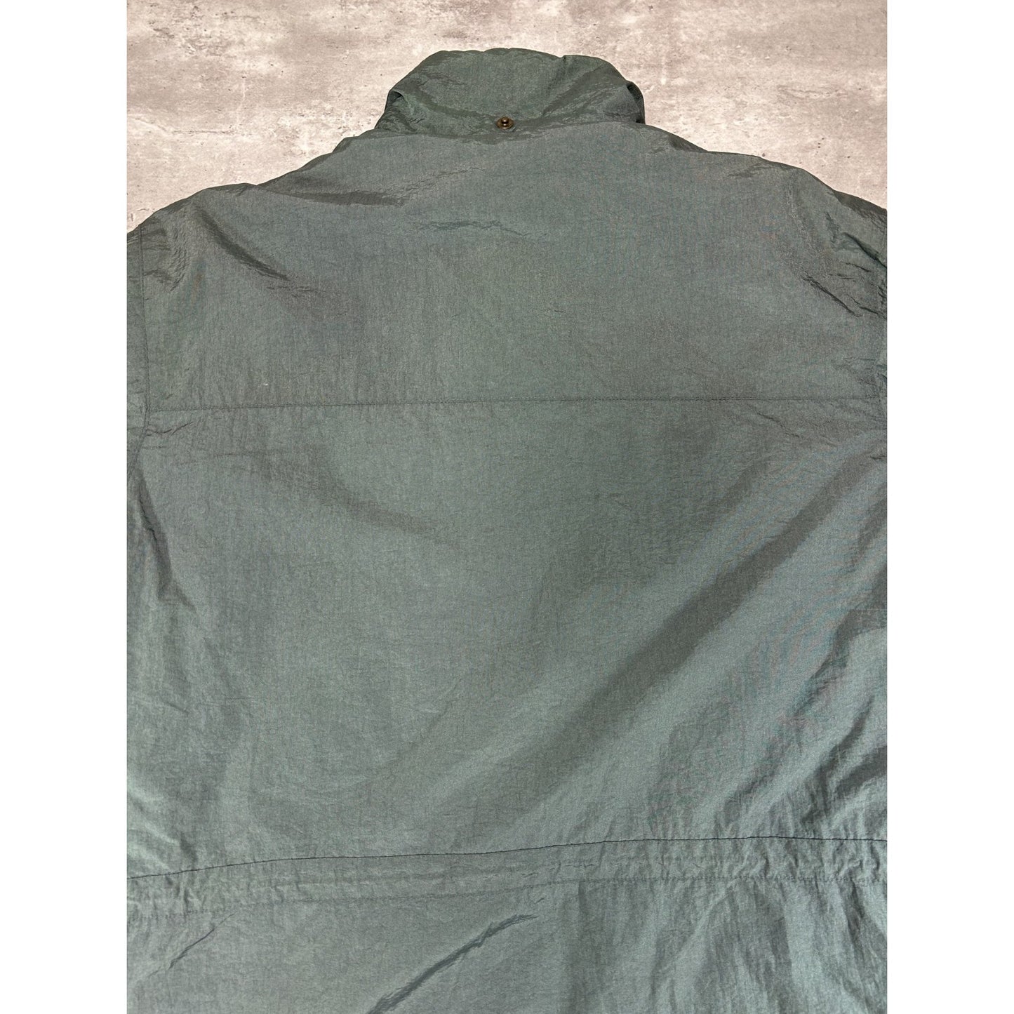 Vintage 80s/90s L.L. Bean Blanket Lined Nylon Long Jacket Size LT Green