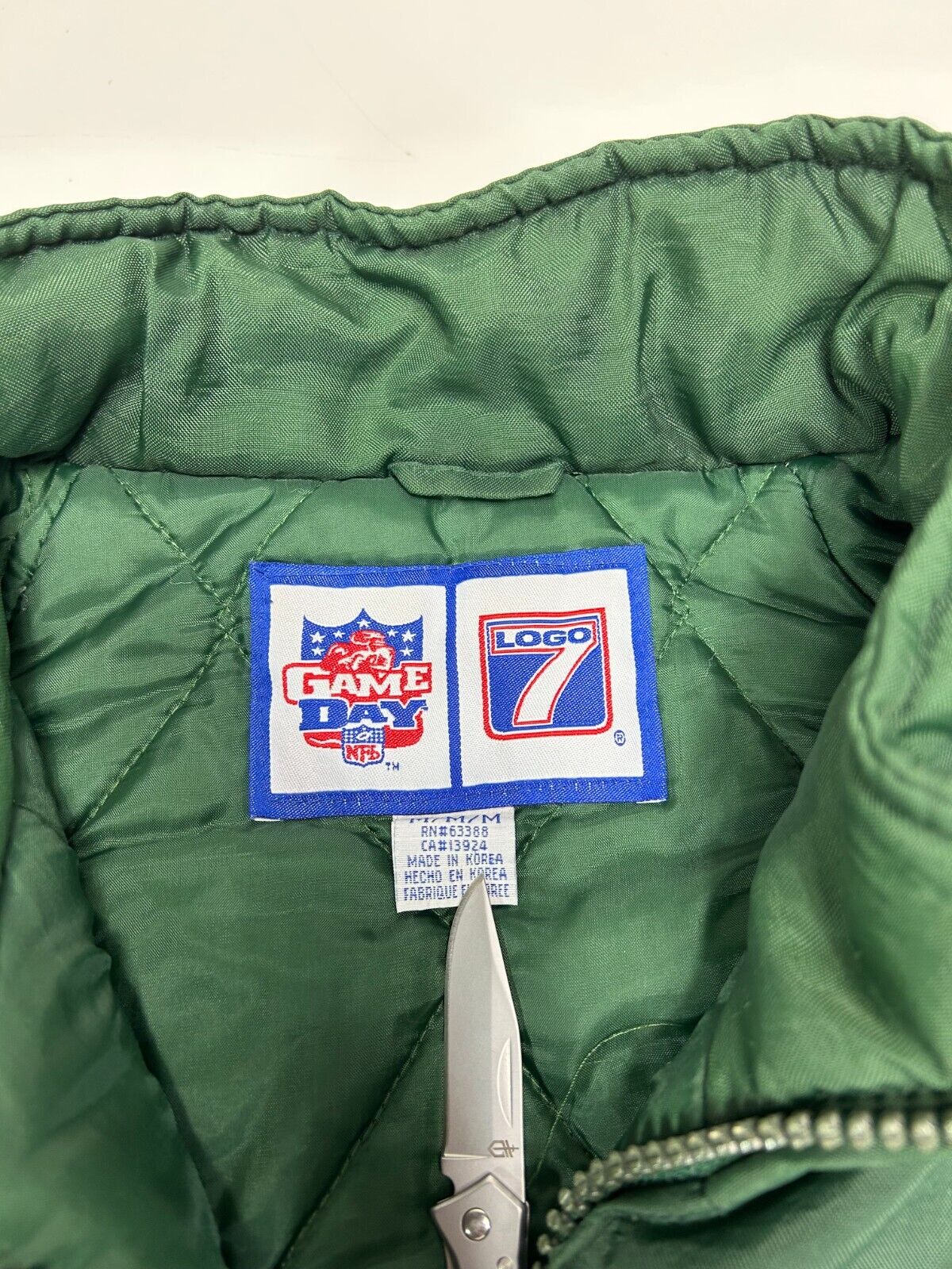 VTG 90s Green Bay Packers NFL Embroidered Insulated Full Zip Jacket Sz Medium