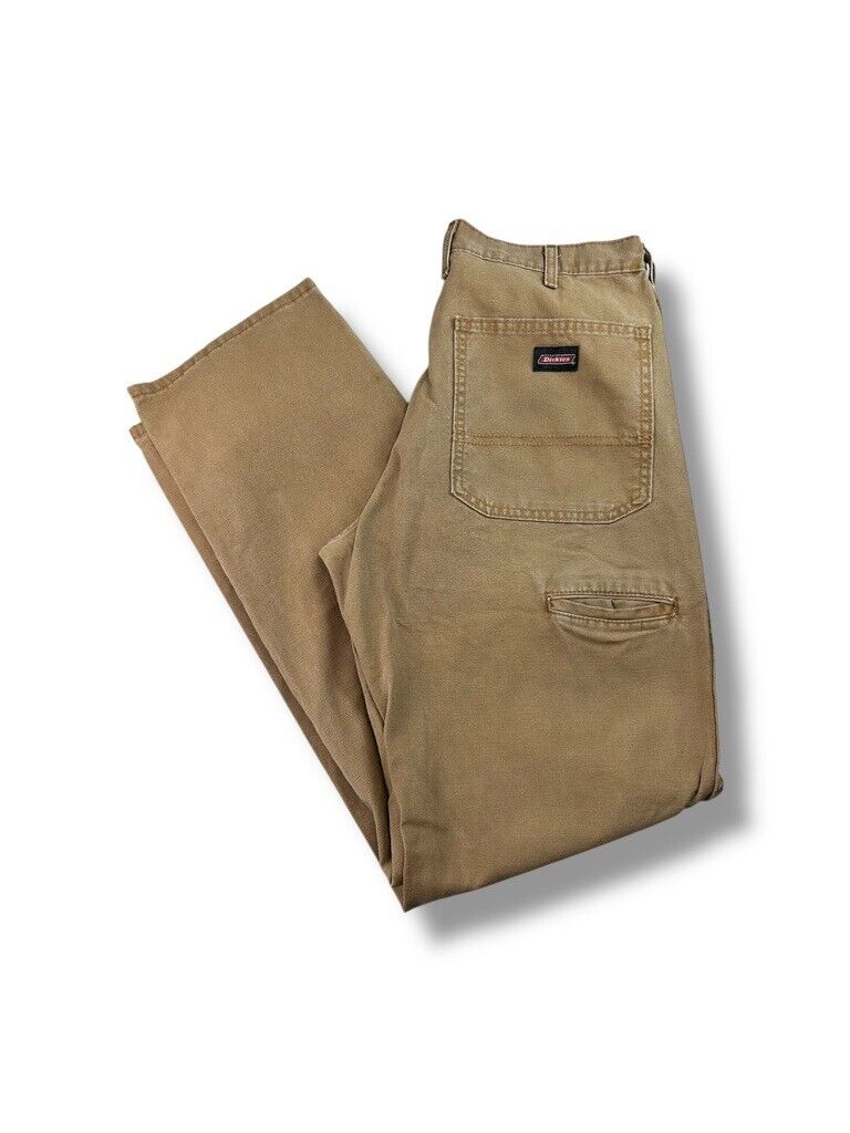 Dickies Canvas Work Wear Carpenter Pants Size 32W Beige