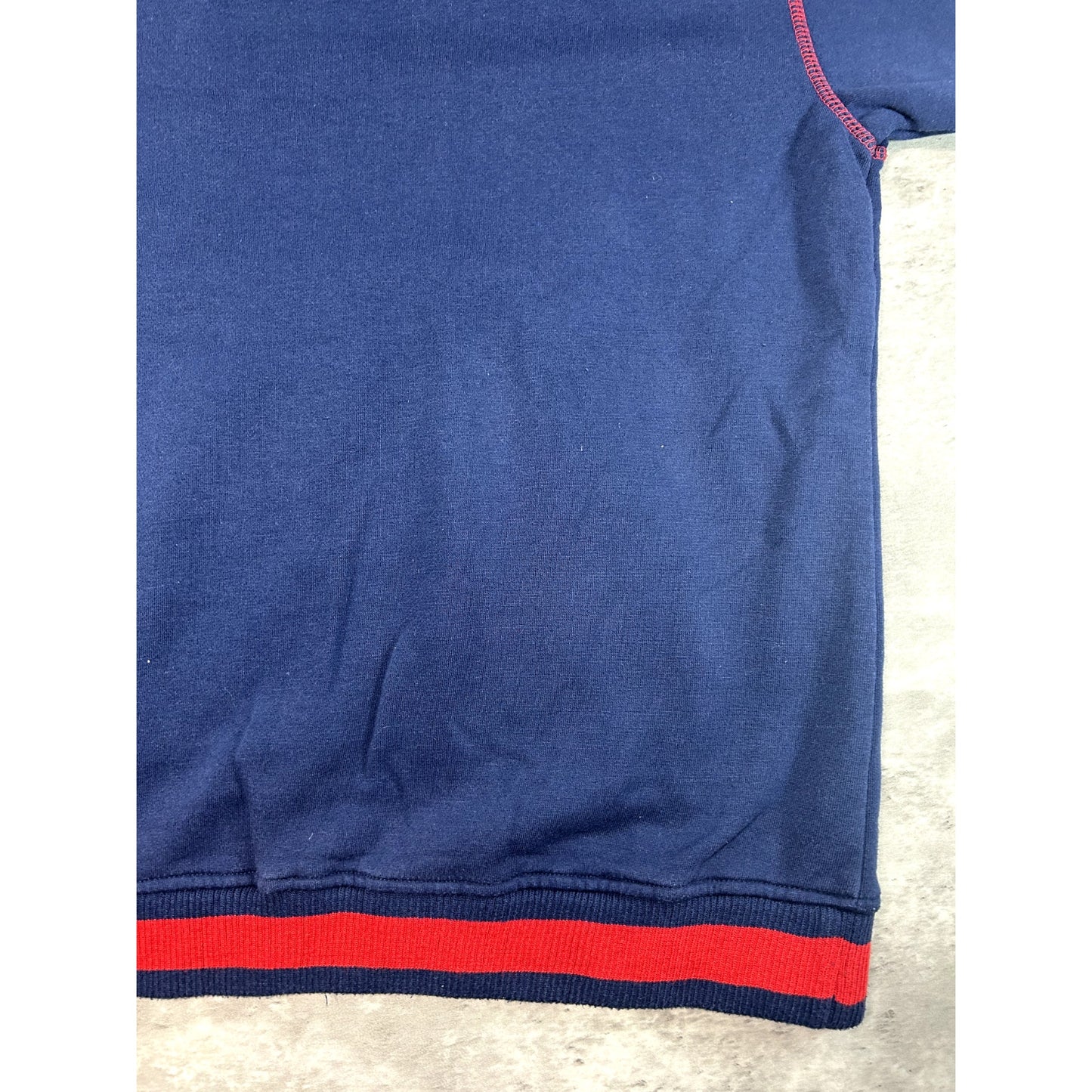 Vintage Budweiser Embroidered Logo Hooded Sweatshirt Size Large Blue
